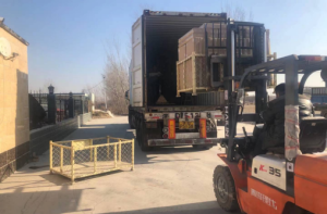 stamped parts packed for export shipment