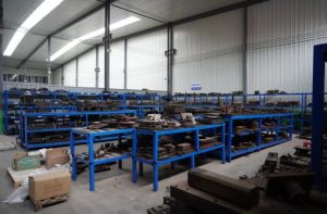 Stamping dies and tooling stored at a China metal parts manufacturer